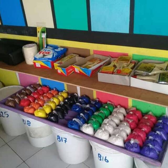 Cat tembok ukuran kecil | melukis gambar