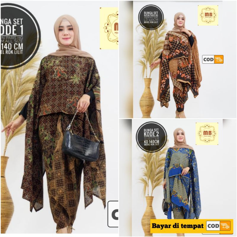 kaftan batik wanita, Dress batik kaftan set, batik kaftan bunga terbaru All size,