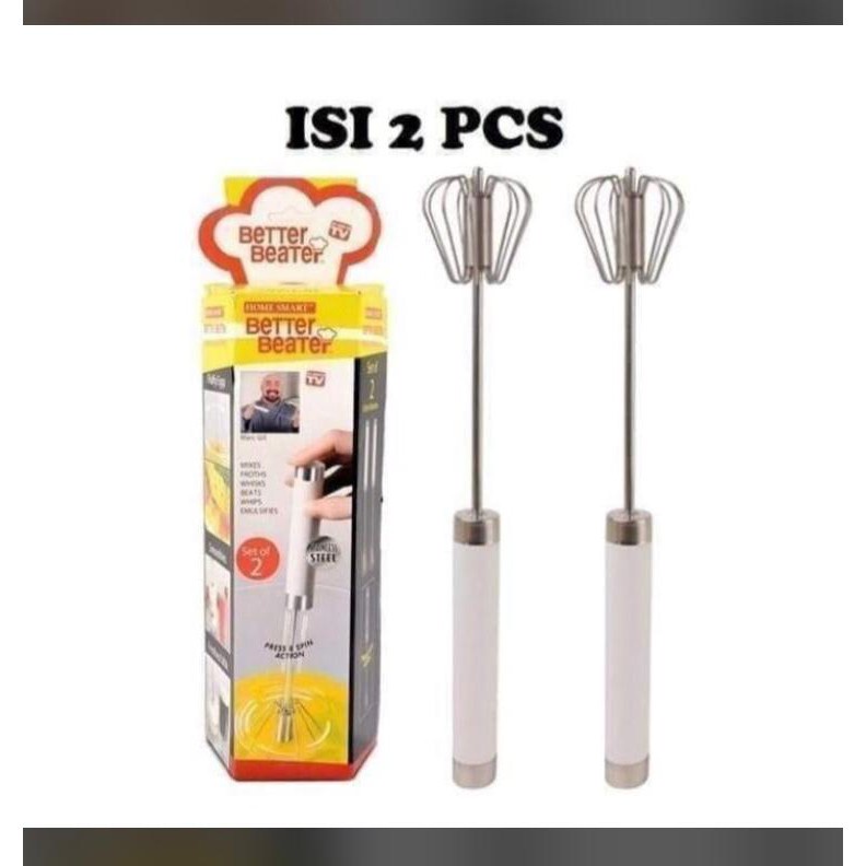 HAND MIXER MANUAL BETTER BEATER SEMI OTOMATIS MANUAL ALAT PENGOCOK ADONAN ATAU TELUR 1 BOX ISI 2 PCS