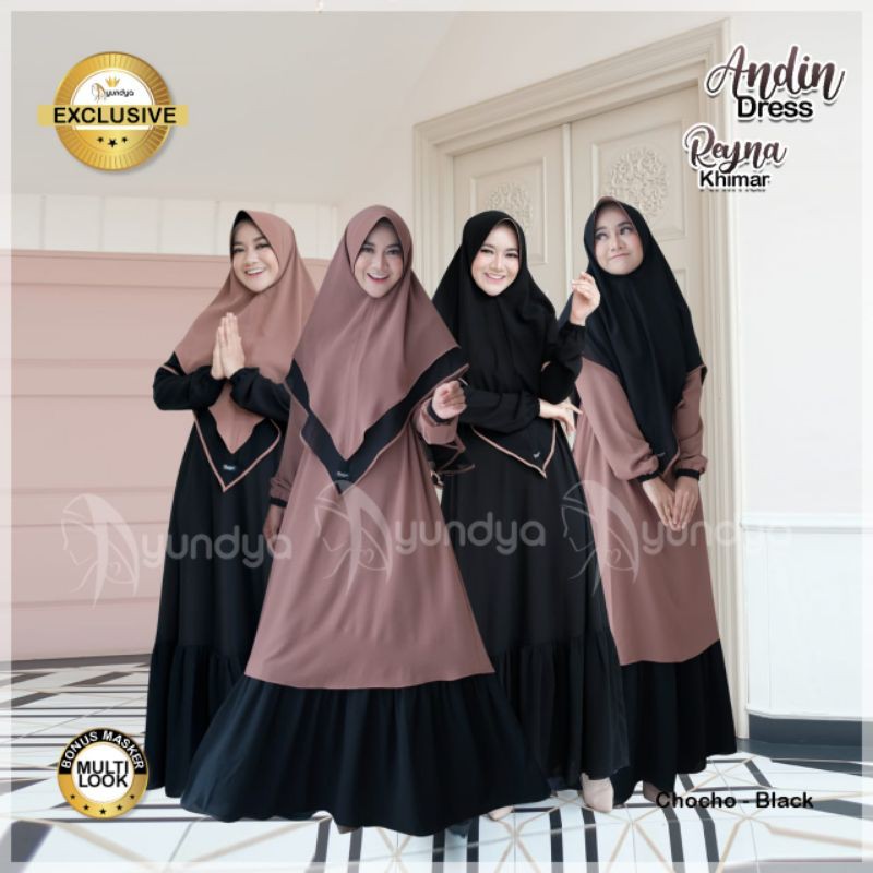 OPEN PO GAMIS SET BOLAK-BALIK/ANDIN DRESS & REYNA KHIMAR BY AYUNDYA OFFICIAL