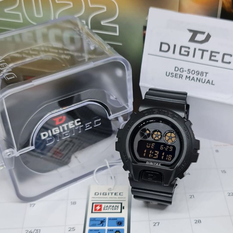 Jam Tangan Pria Digital Fashion Digitec DG 5098 Rubber Original