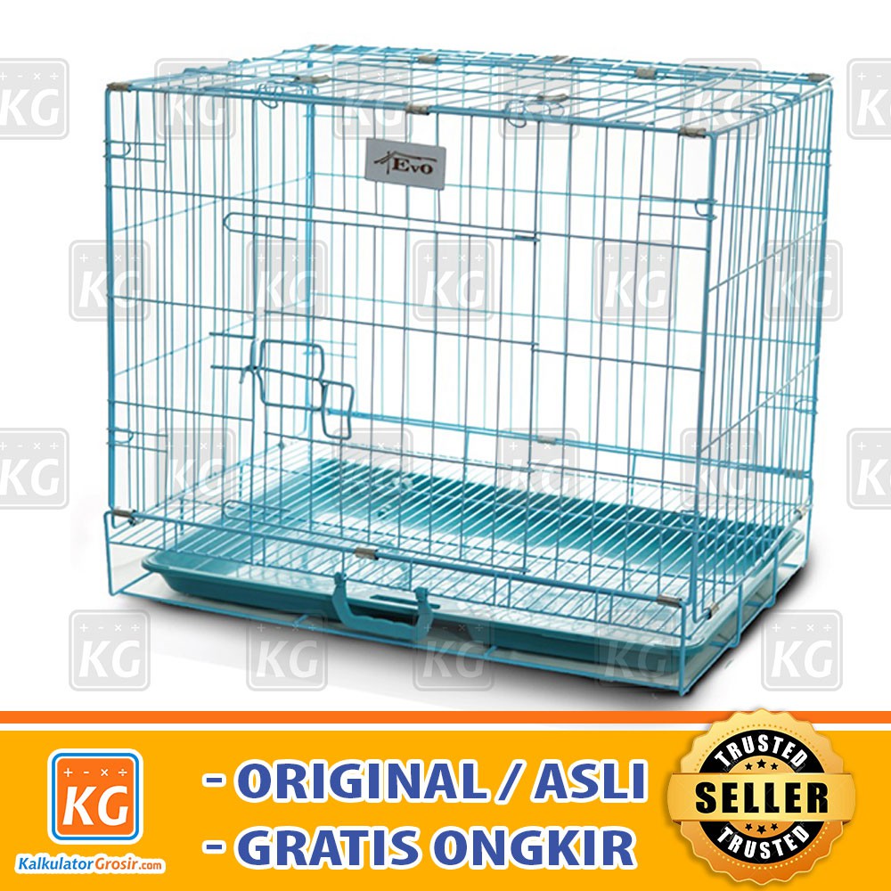 Kandang Kucing Besi Lipat Tebal Besar L ( 60C ) Kucing / Anjing / Kelinci / Burung Jumbo Portable