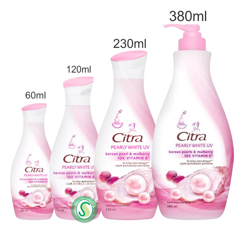 Citra Hand And Body Lotion Pearly White Uv 60ml / 120ml / 230ml / 380ml