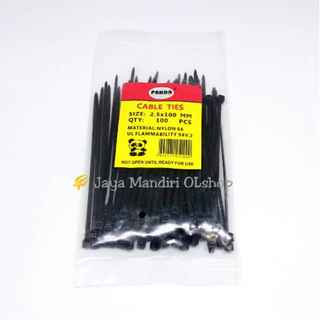 KABEL TIES 2.5 x 100 MM HITAM - PENGIKAT KABEL TIS - CABLE TIES 100 PCS