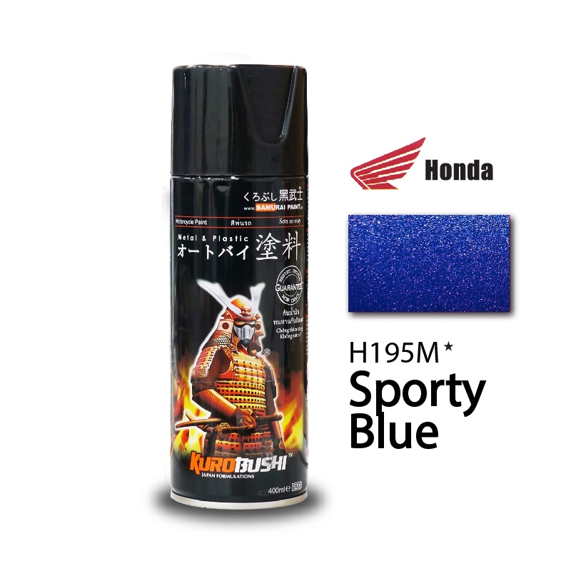 Cat Semprot Pilox Pilok Honda Colours Samurai Paint Kurobushi H195M* SPORTY BLUE / Biru Metalik (400ml)