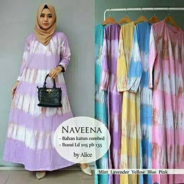 Gamis Pelangi Dress Busui Baju Hamil Muslim Shopee Indonesia