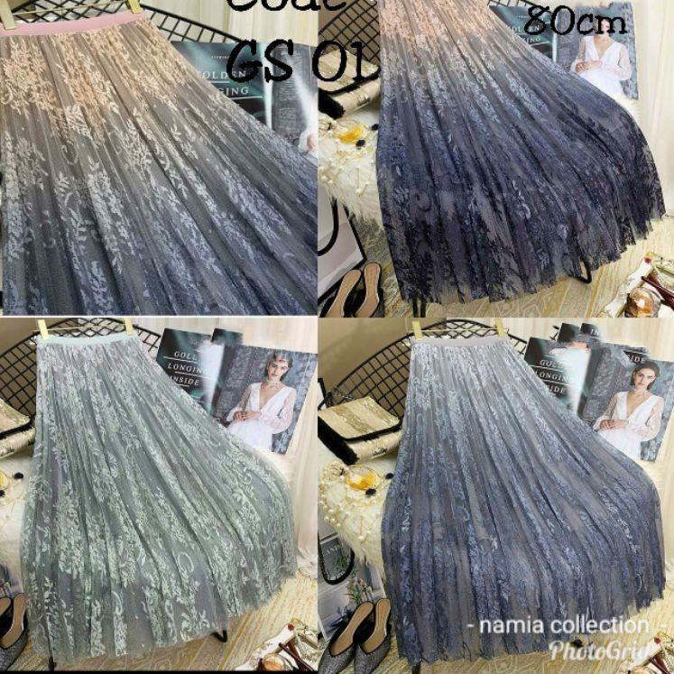 X6T8 ROK TUTU BRUKAT GRADASI IMPORT VARIASI 3 WARNA VPV