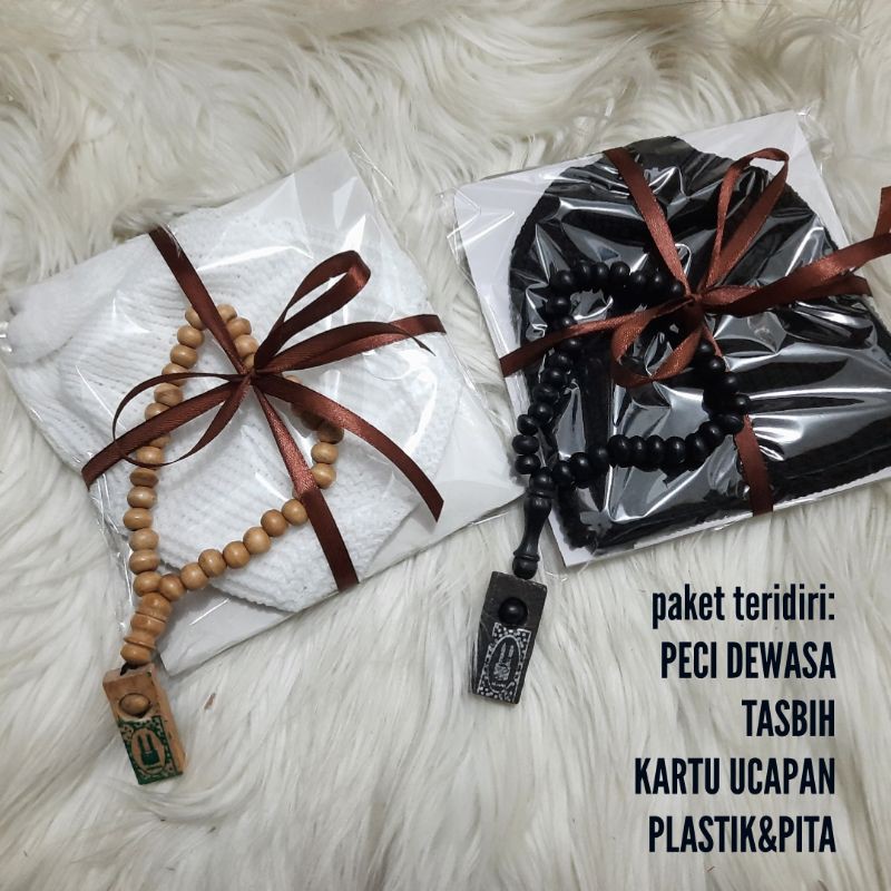 gift peci tasbih kado lebaran hadiah laki laki pria islami