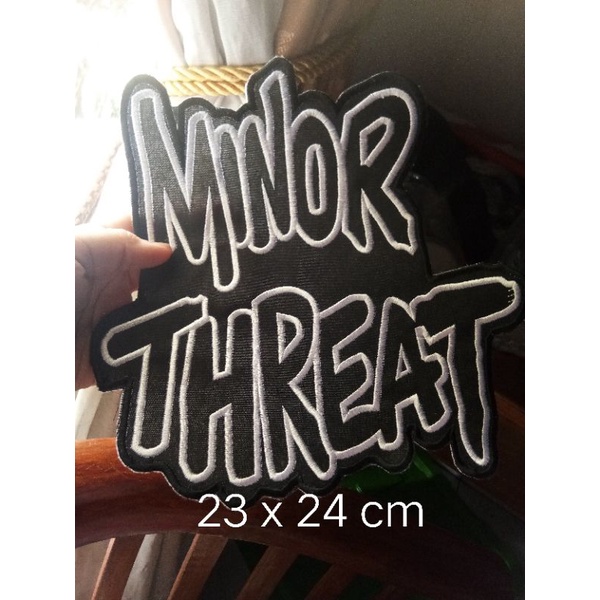 backpatch bordir minor threat band aksesoris jaket