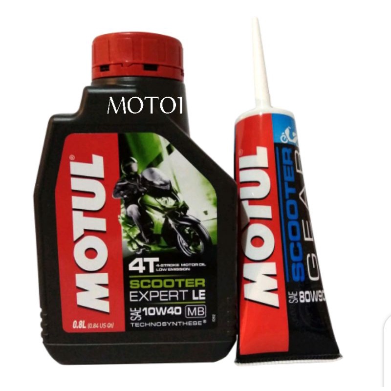 (Free Stiker) OLI MOTUL SCOOTER 0.8L DAN MOTUL SCOOTER GEAR 120ML - PILIH VARIAN