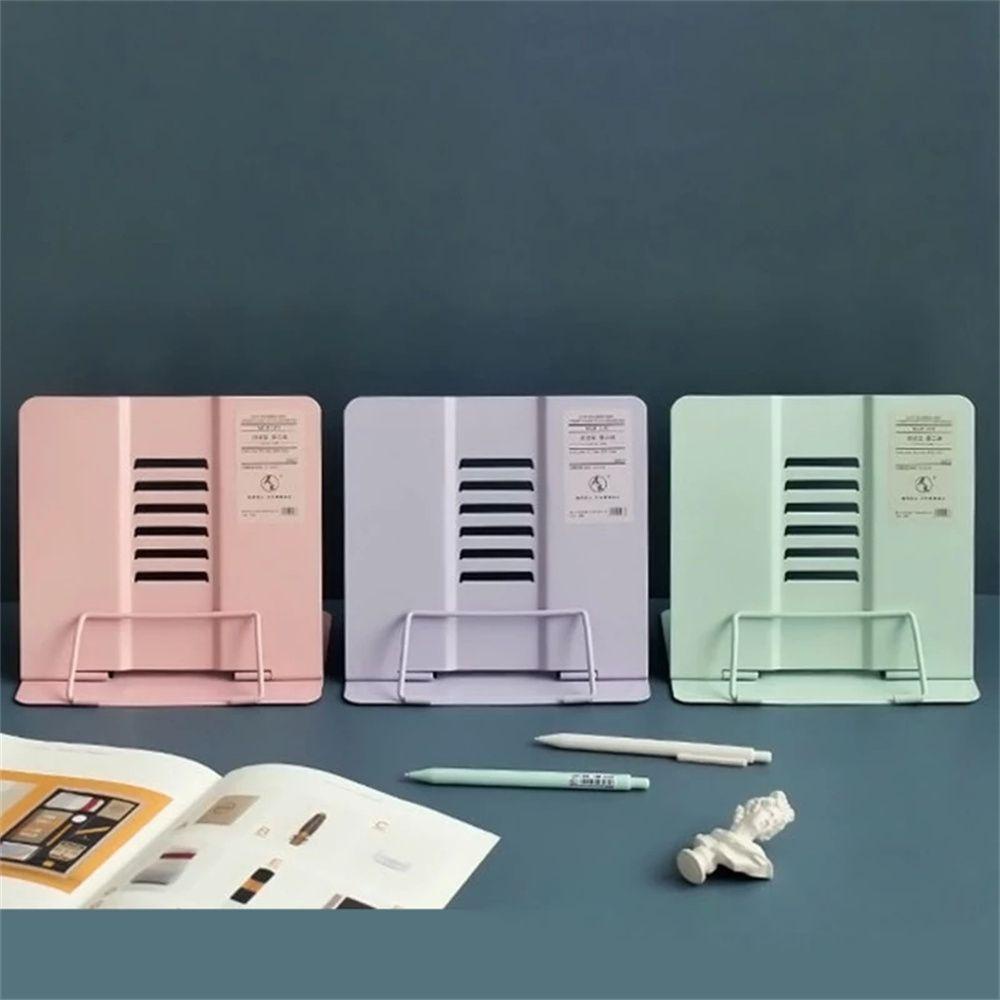 [Elegan] Bookends Metal Multi-Fungsi Meja Organizer Aksesoris Meja Dukungan Membaca Istirahat Tempat Buku