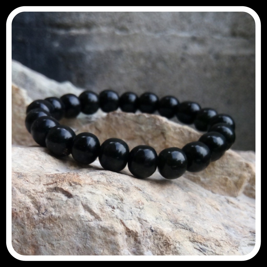 Promo Gelang Natural Giok Black Jade Aceh Terapi Size 9mm