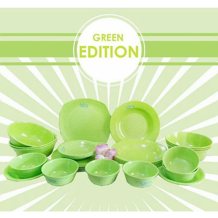 Set melamin golden dragon golden flying fish mangkok piring