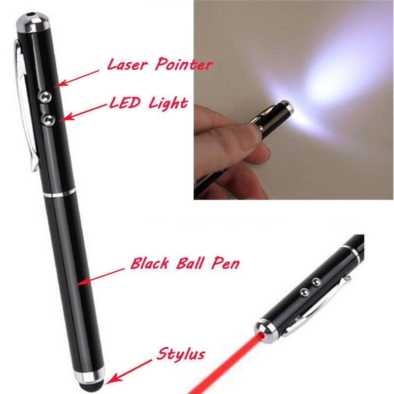

5 in 1 Stylus pad Capacitive Touch Pen Ballpoint Laser Pointer Senter