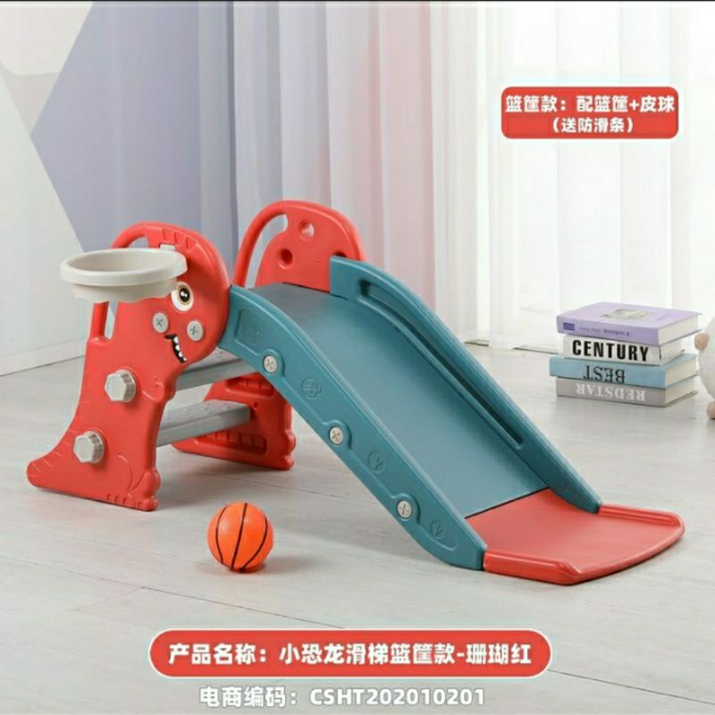 Mainan seluncuran baby perosotan bayi pesorotan kecil baby toys / perosotan anak 2in1 basket ball