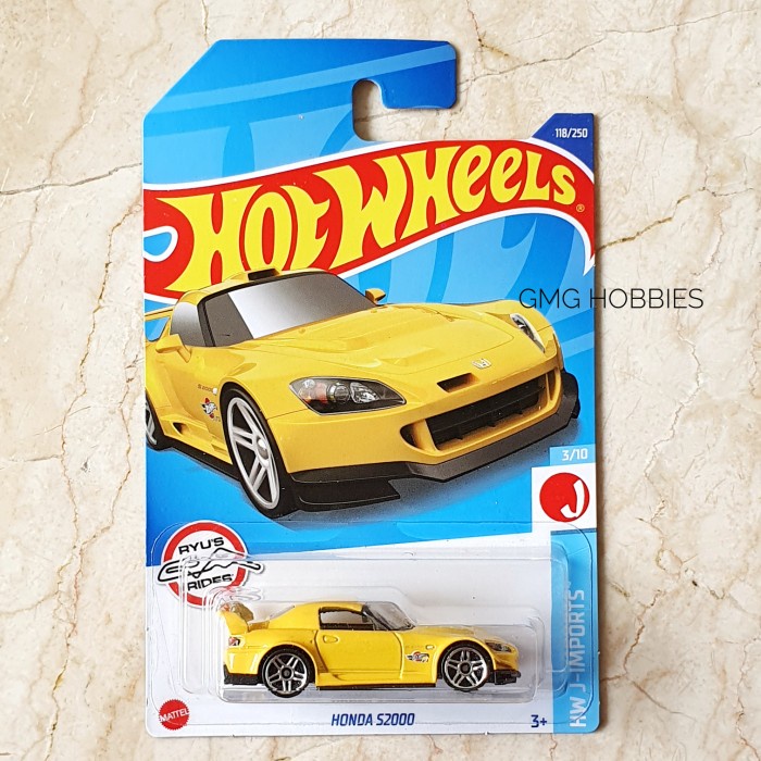 E22 HONDA S2000 KUNING HW J-IMPORTS HOTWHEELS HOT WHEELS DIECAST MOBIL HAZSE27