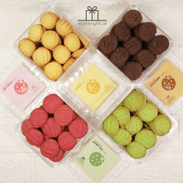 

Cookies Set-Kue Kering - Cookies Butter - Cookies Red Velvet - Cookies Chocolate - Cookies Green Tea