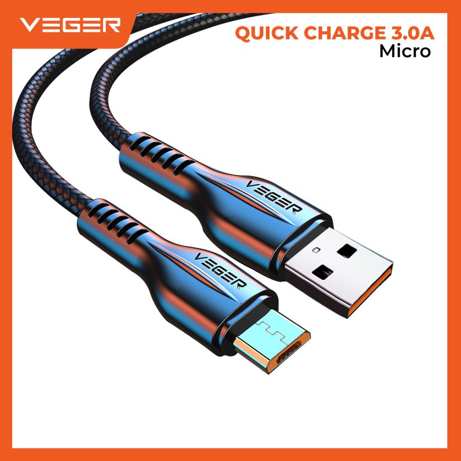 VEGER VG-18 Kabel Micro VEGER VG18 kabel Data Micro USB Fast Charging 3.0 100CM