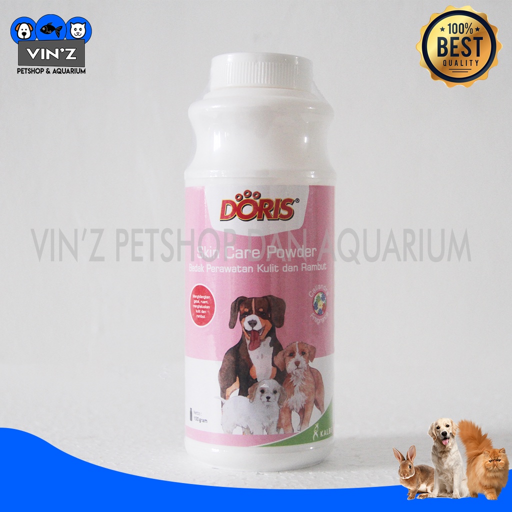 Bedak Doris Pembasmi Kutu & Perawatan kulit Untuk Anjing
