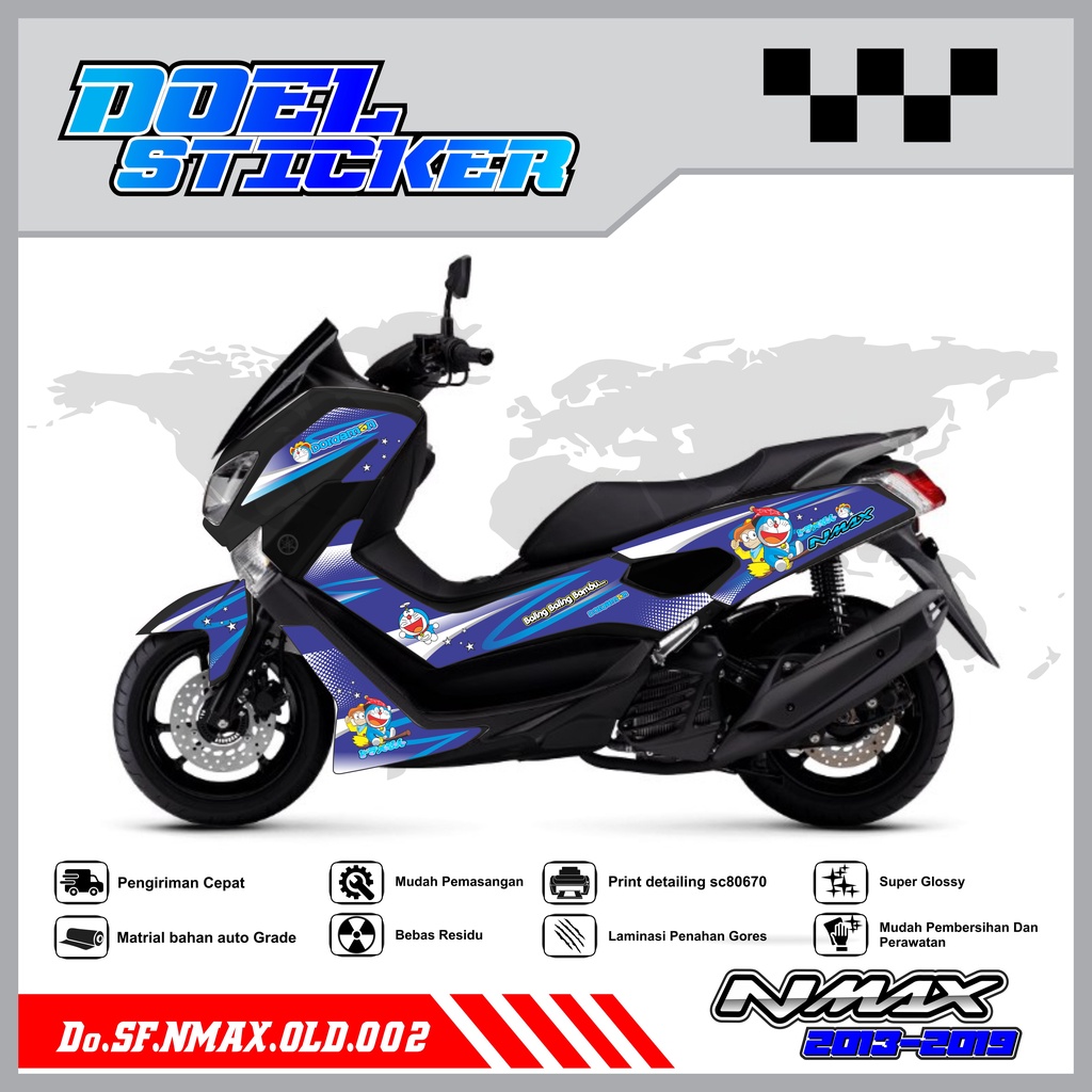 STICKER STRIPING NMAX OLD - STICKER STRIPING LIST VARIASI HOLOGRAM , CROME YAMAHA NMAX OLD DOEL 002