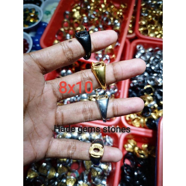 ring emban titanium super kualitas model gigi 10x8