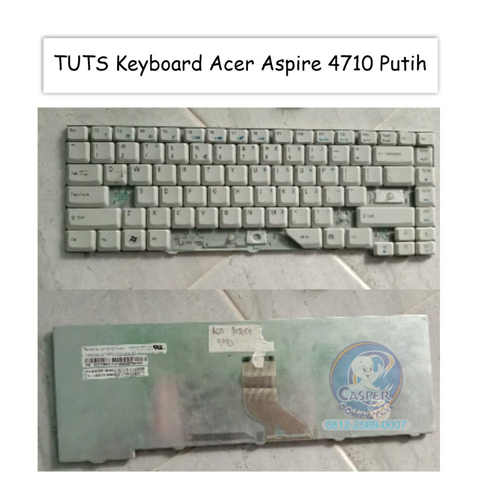 Tuts Tombol Keyboard Laptop Acer Aspire 4710 Putih