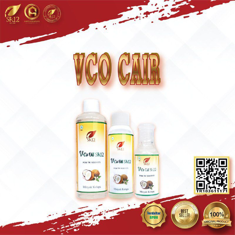 

VCO SR12 IMUN BOOSTER/ VCO 100ml/ VIRGIN COCONUT OIL/ MINYAK KELAPA MURNI