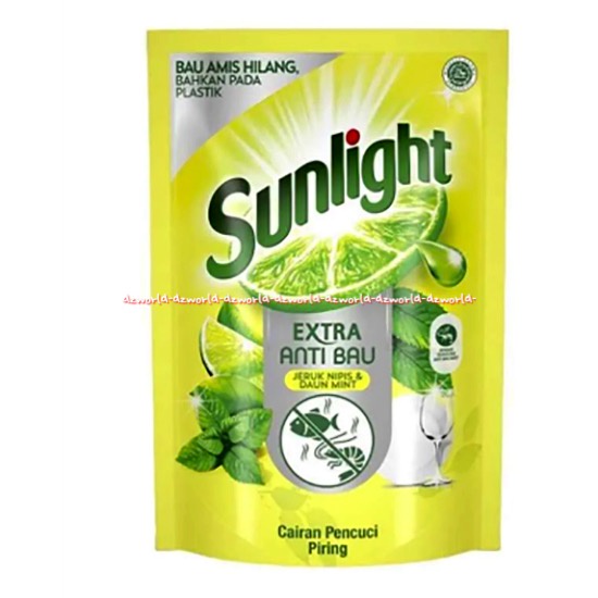 Sunlight Extra Anti Bau Jeruk Nipis 755ml Dan Daun Mint Sabun Cuci Piring Cairan Pembersih Peralatan Dapur