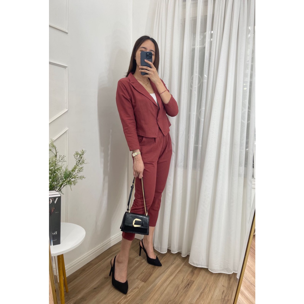 GBY CLOTHING - WINSHA ONE SET-SALMON