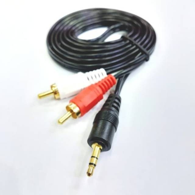 Kabel Jack Audio Aux To 2Rca 1.5m Kabel Audio To 2Rca konektor speaker