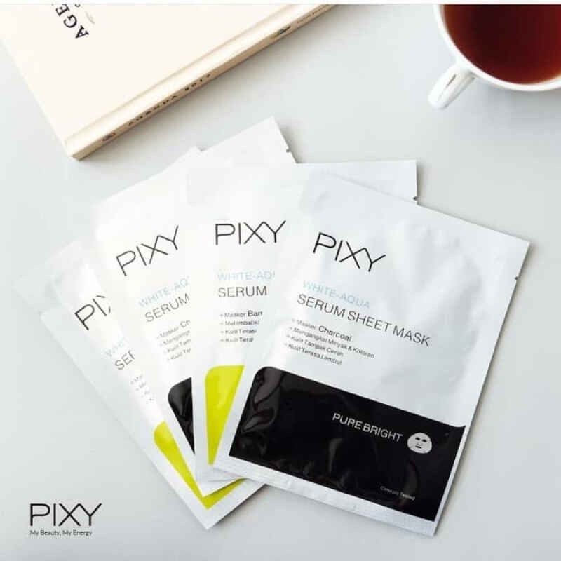 PIXY WHITE AQUA SERUM SHEET MASK (MASKER WAJAH)