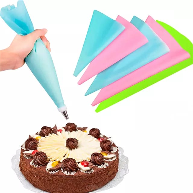 Piping Bag Silikon Set 8 in 1 Cake Decorating Cookie + Spuit 8 IN 1 / ICING SPUIT DEKORASI KUE CHEF PASTRY