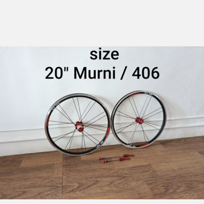 Wheelset sepeda lipat 20 inch murni 406 XLR8 jump hole