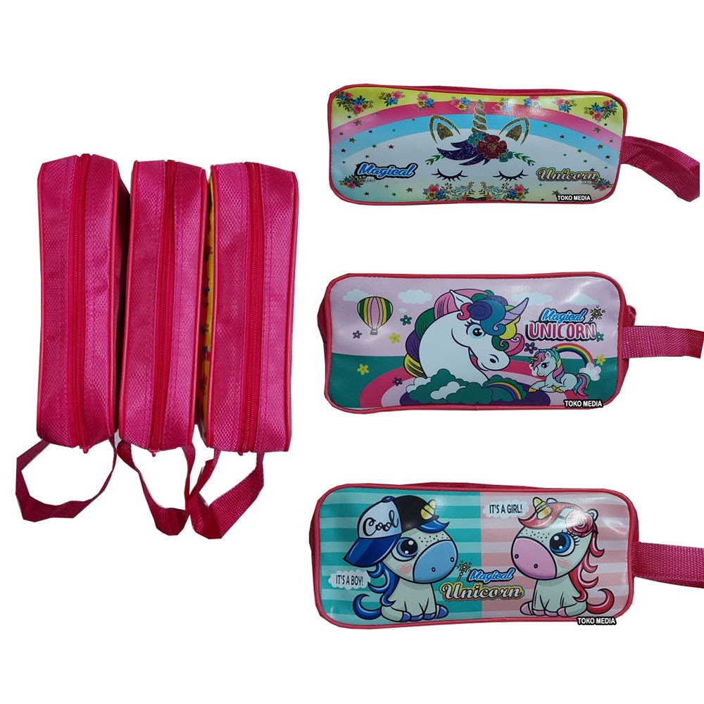 

Tempat Pensil Karakter Bahan Tebal Kuda Unicorn Series