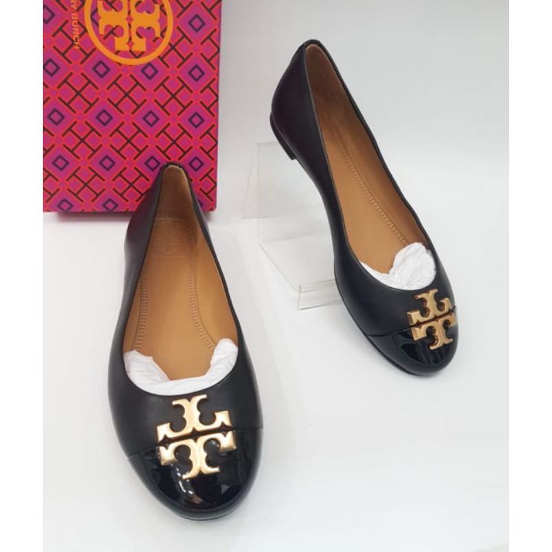 Jual TORY BURCH Everly Ballet Nappa Leather/patent Leather Black ...