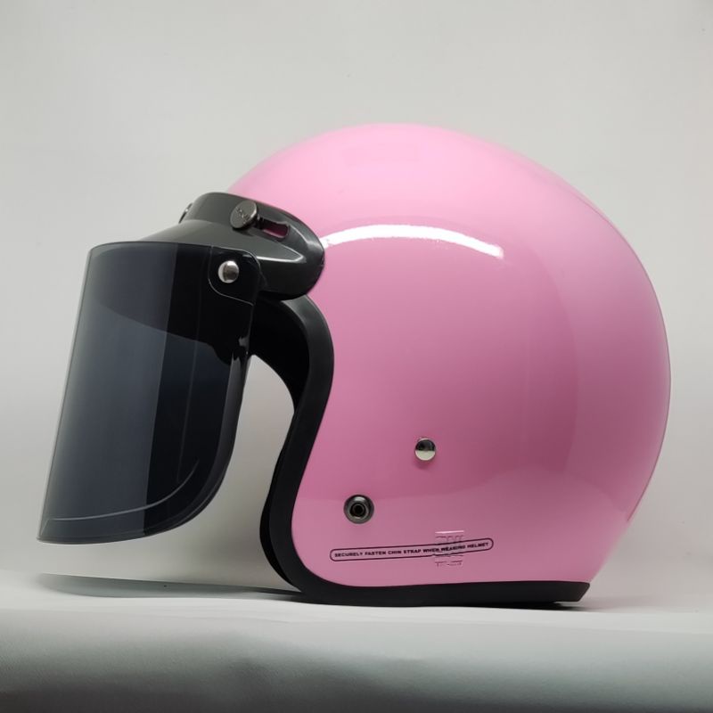 Helm Bogo Wanita Helm Bogo Polos Helm Retro Dewasa SNI