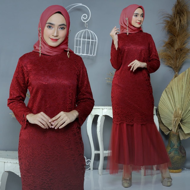 KEBAYA BRUKAT/ KEBAYA TILE / GAMIS BRUKAT/ KEBAYA MURAH