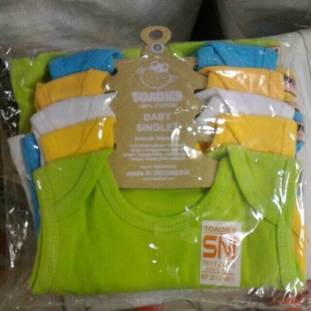 Singlet bayi warna Toadies sudah SNI