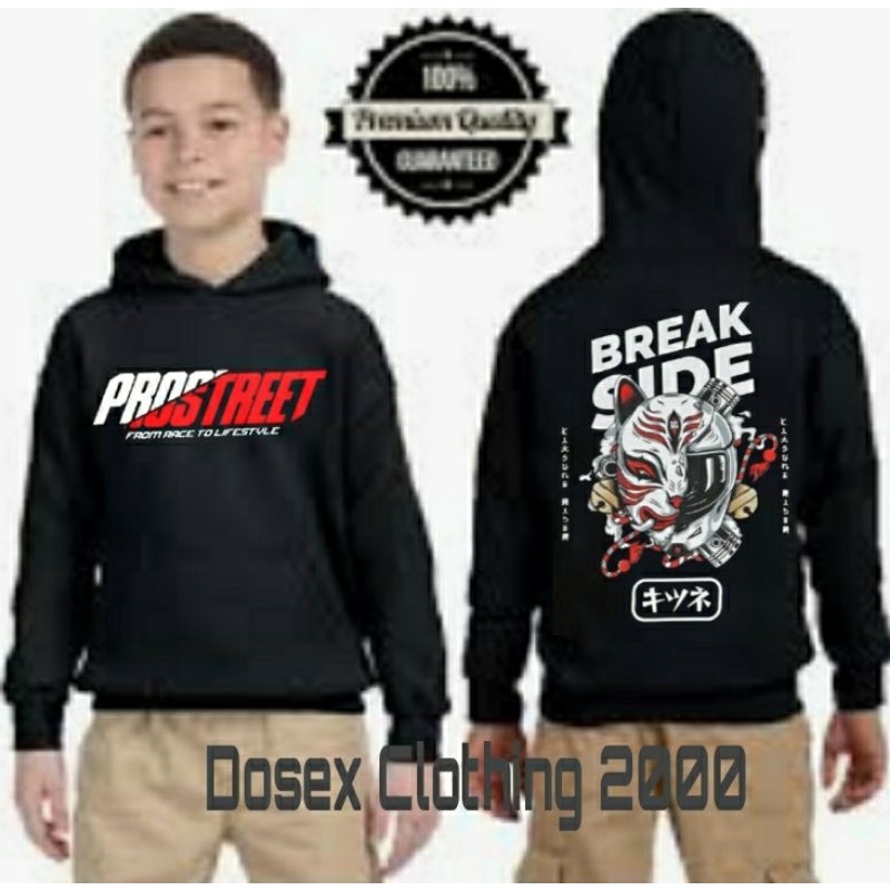 Hoodie Prostreet Kitsune Rider Anak Laki laki Usia 3_10 Tahun