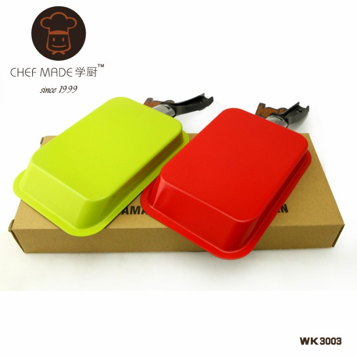 Chefmade WK3003 - Non Stick Tamagoyaki Omelette Pan / Wajan Omelette - Merah