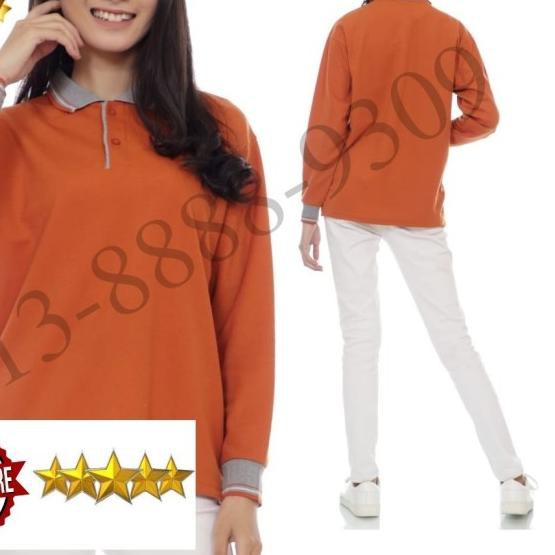 ☏ Kaos kerah lengan panjang/kaos polo/lengan panjang Merah Bata/Lacoste - Tulis No. Warna, S ☆