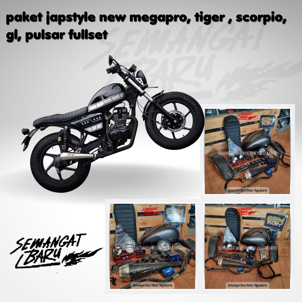 PAKET JAPSTYLE NEW MEGAPRO VERZA CB150 VERZA TIGER SCORPIO GL PULSAR