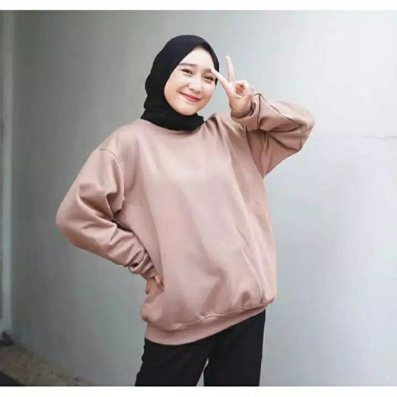 Ranita Basic Sweater - Sweater polos bahan fleece