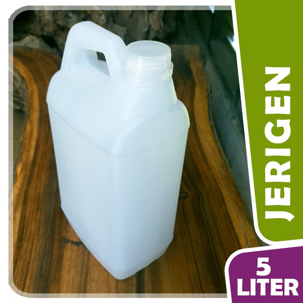 JERIGEN 5 Liter Baru / JERRYCAN 5 liter HDPE Warna Putih Natural