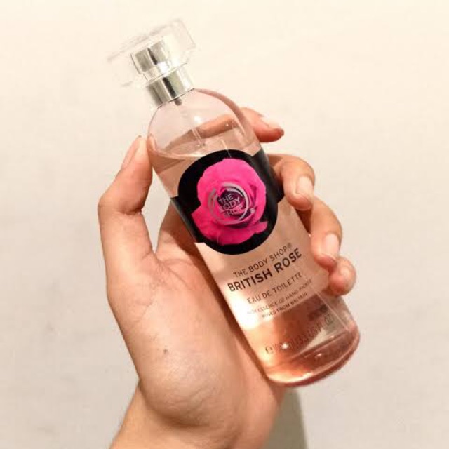 ORIGINAL REJECT BODYMIST THE BODY SHOP BRITISH ROSE 100ml PARFUM WANITA