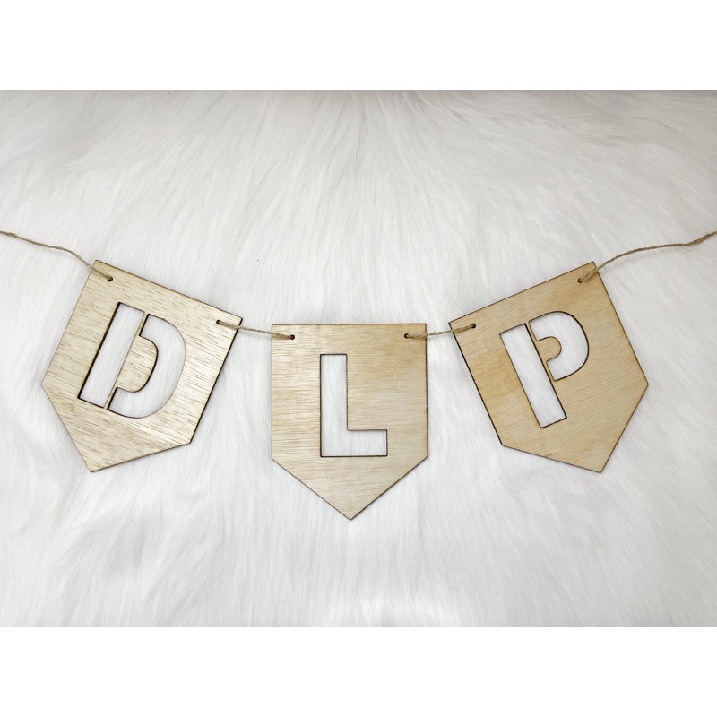 CUSTOM NAME BUNTING FLAG WOOD | DEKORASI KAMAR | WOODEN FLAG