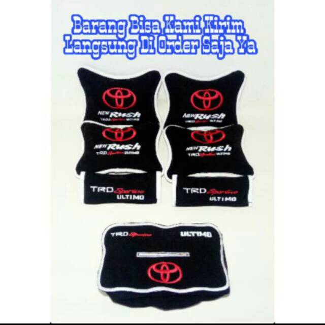 Bantal mobil New Rush TRD Sportivo headrest mobil interior mobil sandaran jok mobil