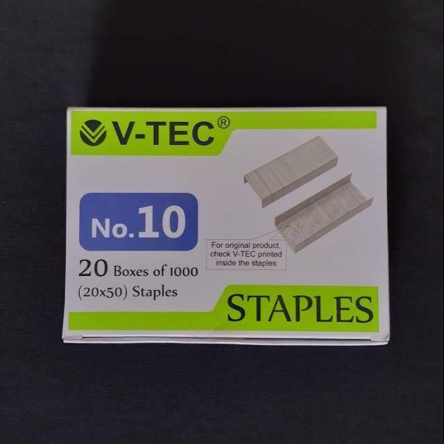 

Isi staples no 10 V-Tec / isi hekter no 10 / isi hekter kecil