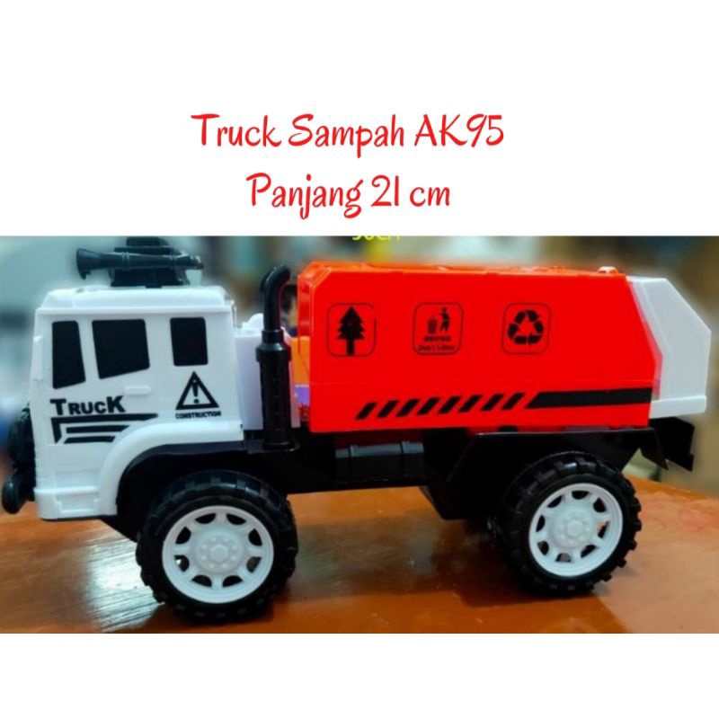 TRUCK SAMPAH PANJANG  MAINAN ANAK MOBIL TRUCK DUMP SAMPAH - MOBIL MOBILAN AK95 TRUCK SAMPAH MAINAN  