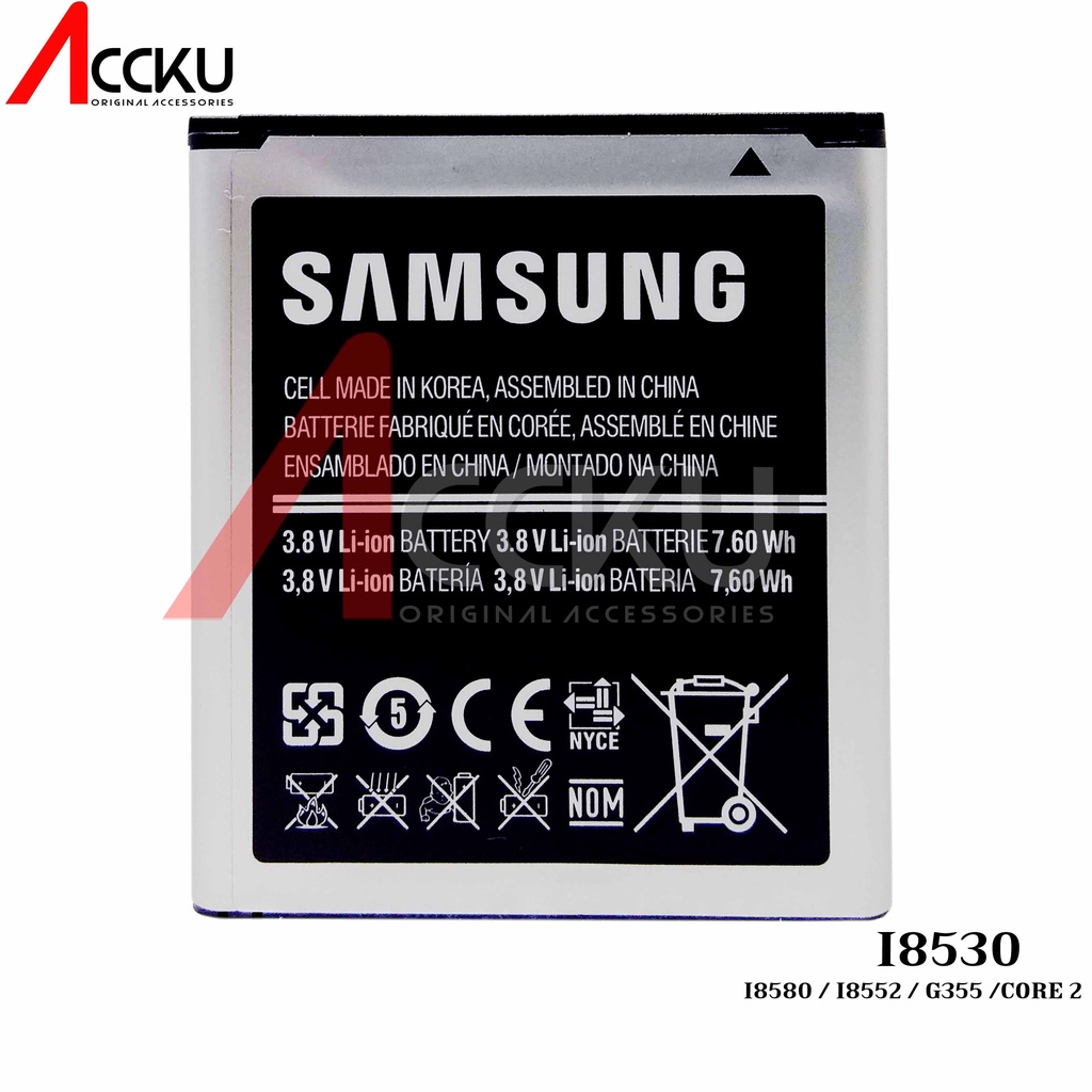 BATERAI SAMSUNG I8530 BATTERY SAMSUNG GALAXY CORE 2 G355H I8580 I8552 G355 ORIGINAL 99